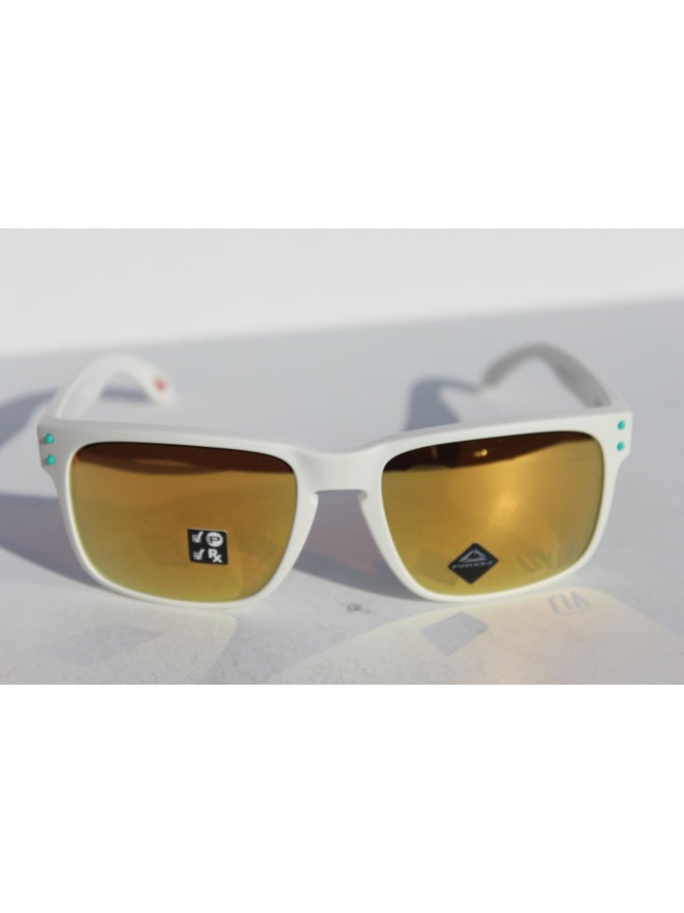 Oakley Holbrook Polarized Sunglasses Matte White/Prizm 24k Miami Super Bowl Liv — image 5 of 8